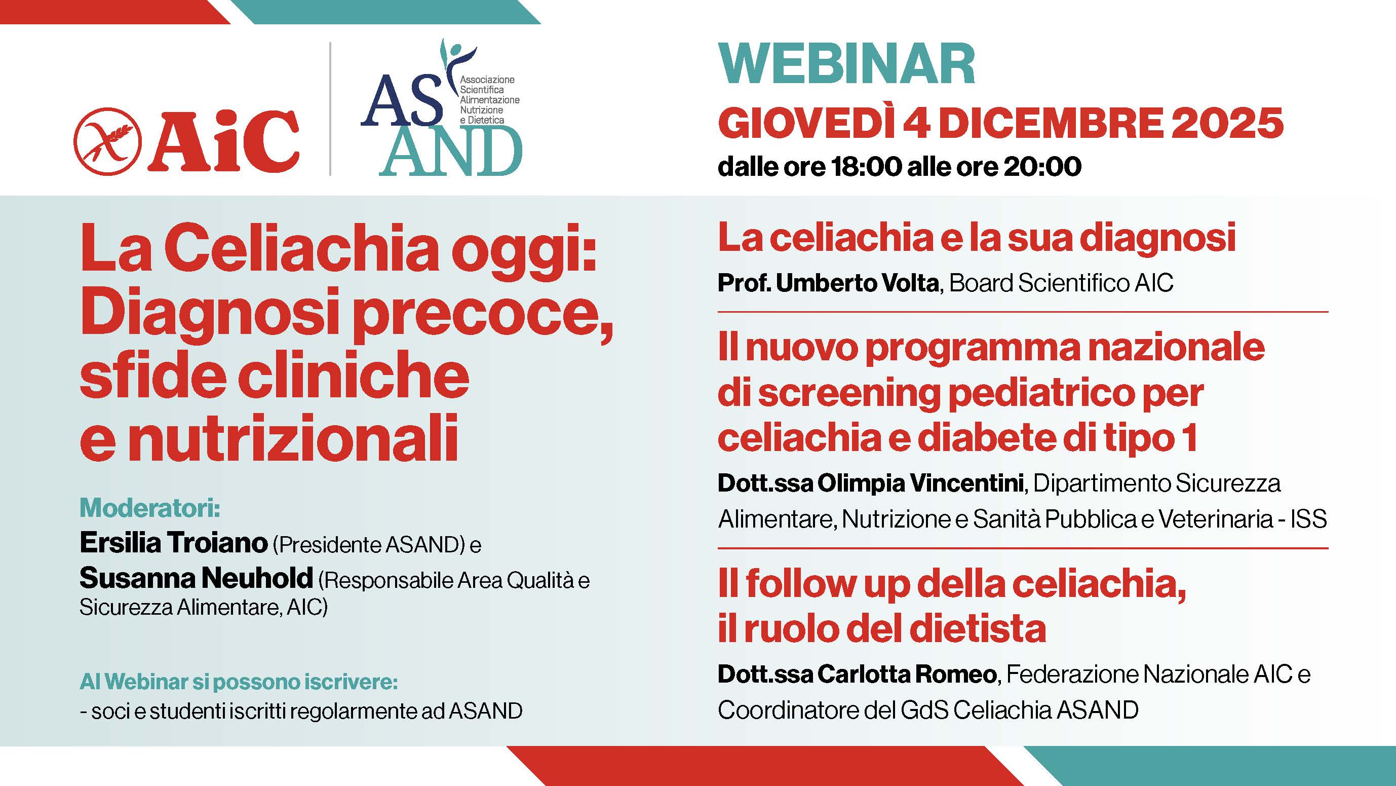 Webinar | La  Celiachia oggi: Diagnosi precoce, sfide cliniche e nutrizionali