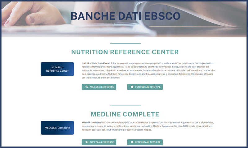 Accesso gratuito alle Banche Dati EBSCO per i soci ASAND